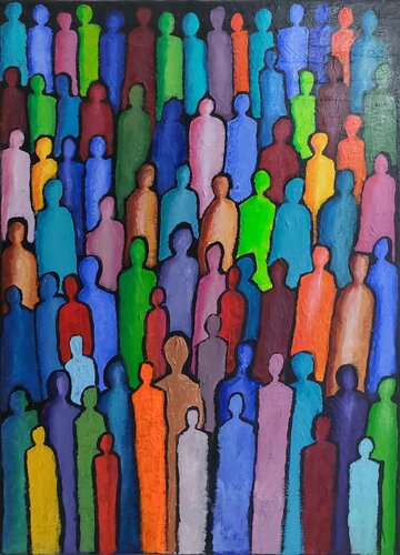 Diversiteit #5 by Mieke Van Cauter, Painting for Sale on Select