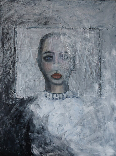 Clouds in my head by Mieke Van Cauter, Painting for Sale on Select