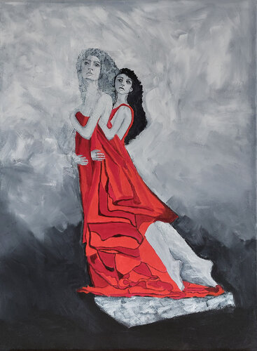 Together alone by Mieke Van Cauter, Painting for Sale on Select