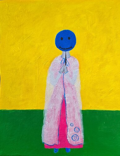 Soft Rebellion — Caped & Unstoppable by Mieke Van Cauter, Painting for Sale on Select