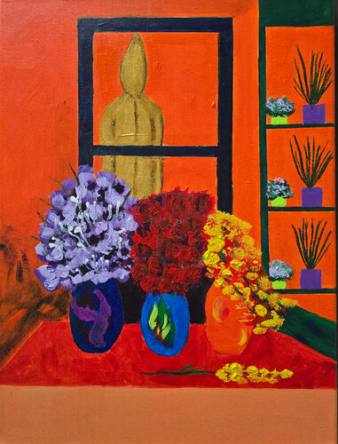 Which bouquet may I choose for you by Mieke Van Cauter, Painting for Sale on Select