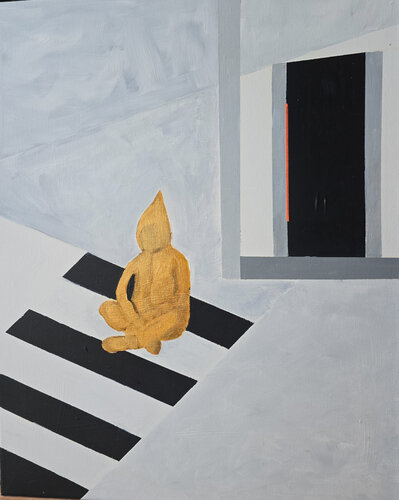 Out of Line by Mieke Van Cauter, Painting for Sale on Select