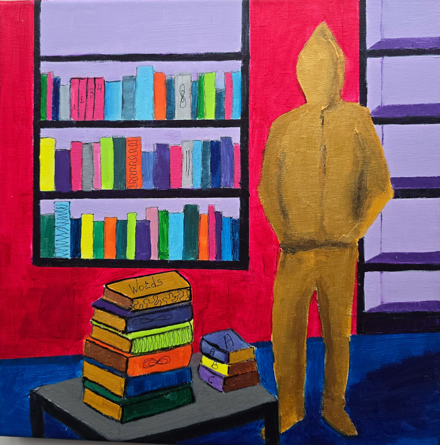 Where Words Speak and Stories Begin Mieke Van Cauter Original painting for sale