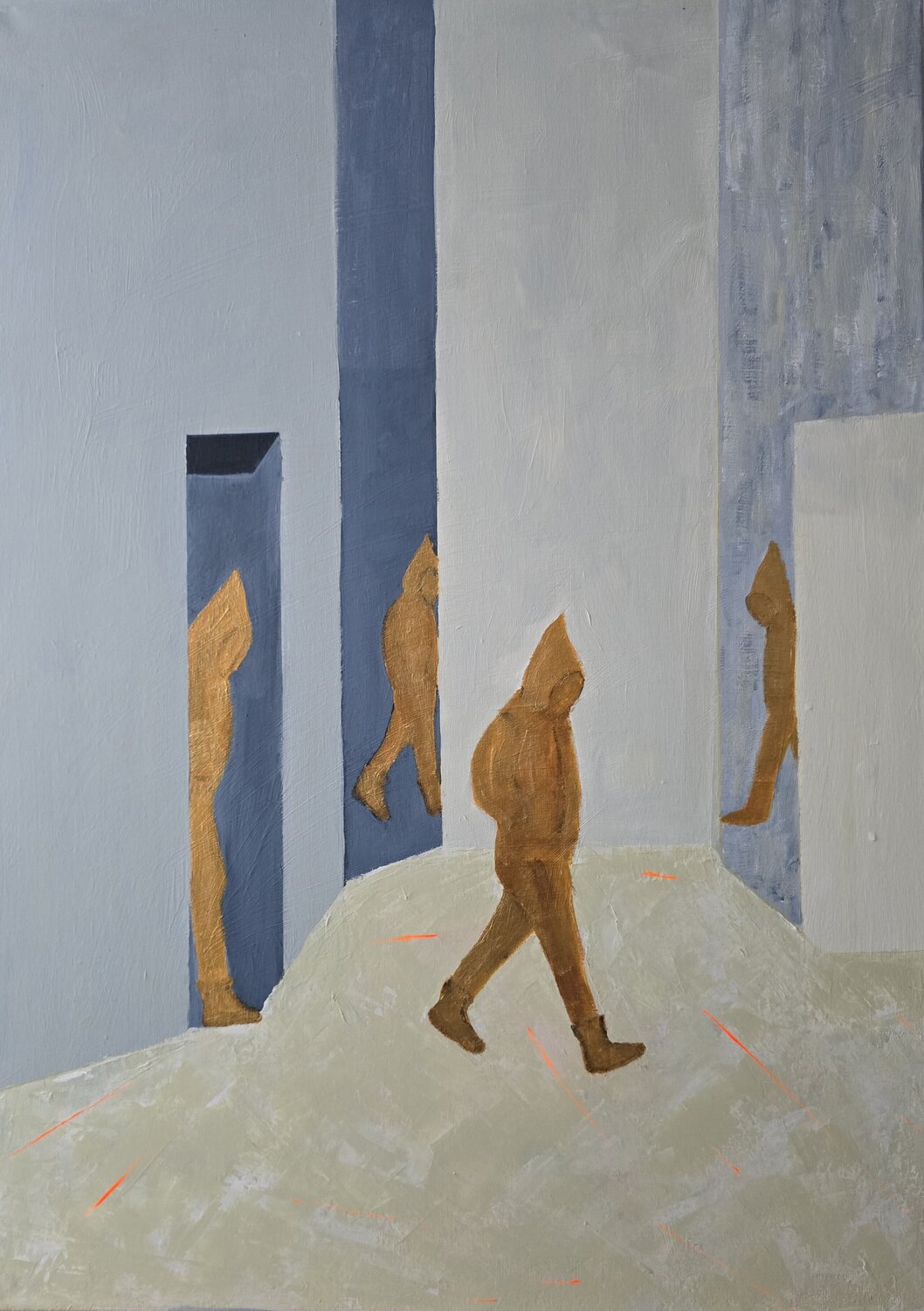 “In Motion, Not in Encounter” Mieke Van Cauter Original painting for sale