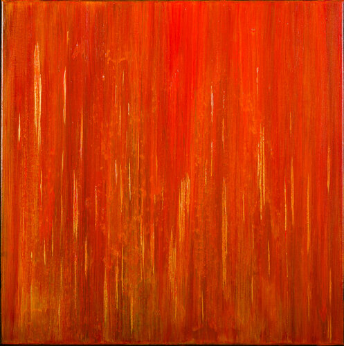 Golden Flames by Klara Gunnlaugsdottir, Painting for Sale on Select