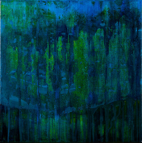 From Blue To Green #1958 by Klara Gunnlaugsdottir, Painting for Sale on Select