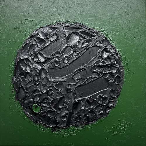 Black Lava  no. 2415 by Klara Gunnlaugsdottir, Painting for Sale on Select