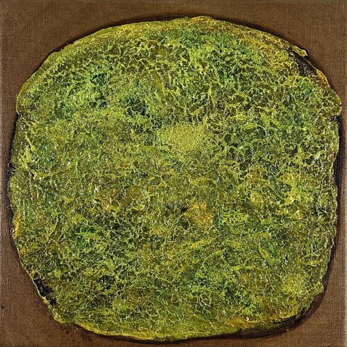 Round Mossy Art no. 2539 by Klara Gunnlaugsdottir, Painting for Sale on Select
