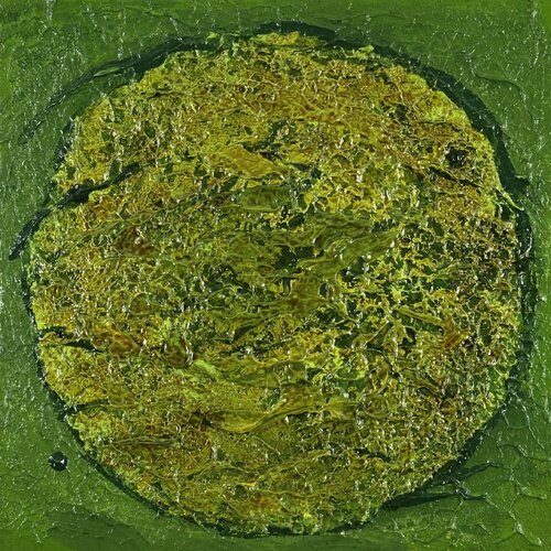 Round Mossy Art no. 2540 by Klara Gunnlaugsdottir, Painting for Sale on Select