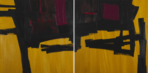 Into the Light (Diptych 2341-42) by Klara Gunnlaugsdottir, Painting for Sale on Select