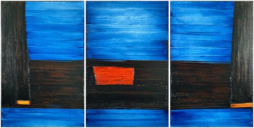 Blue Light (Triptych) by Klara Gunnlaugsdottir, Painting for Sale on Select