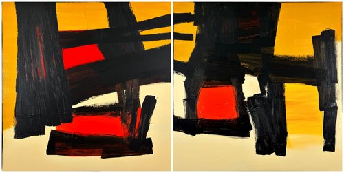 Warm and Cool (Diptych) by Klara Gunnlaugsdottir, Painting for Sale on Select