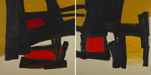 Warm and Cool (Diptych) by Klara Gunnlaugsdottir, Painting for Sale on Select