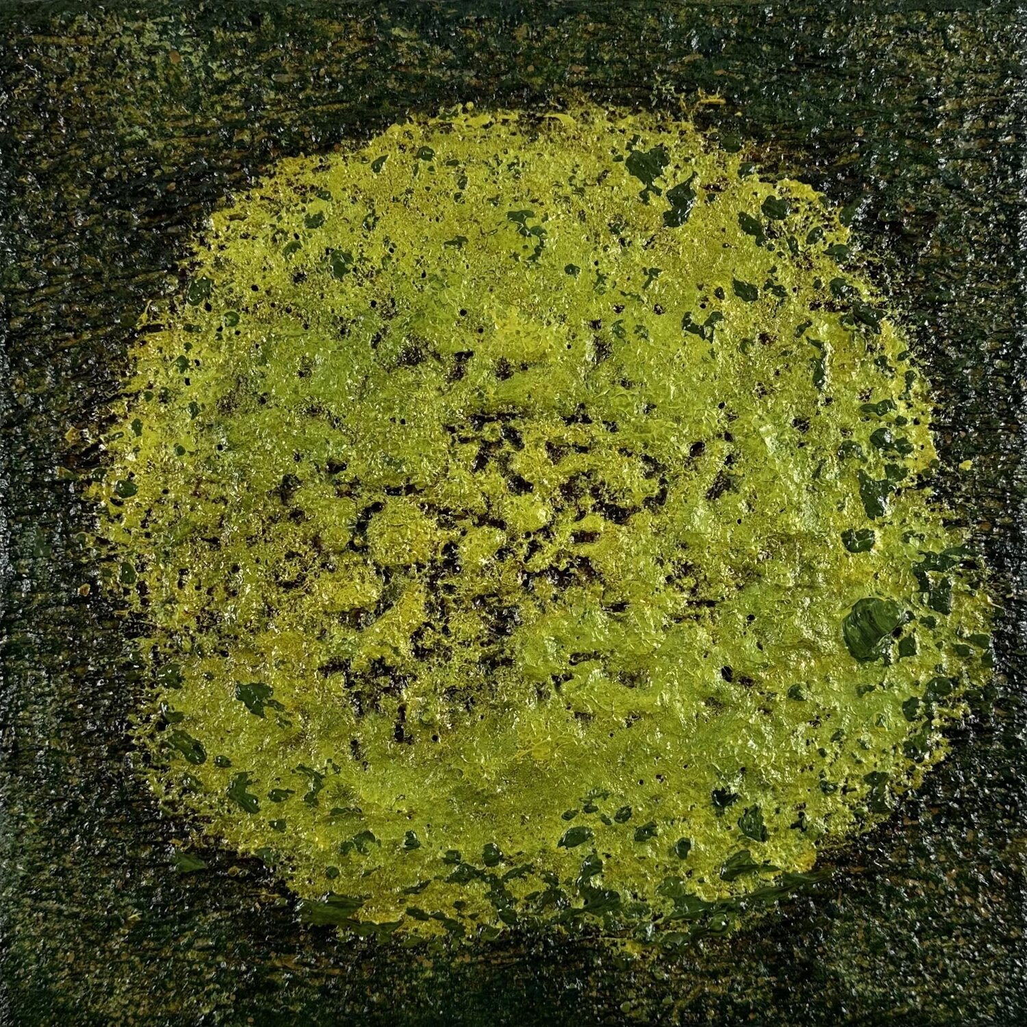 Round Mossy Art no. 2532 Klara Gunnlaugsdottir Original painting for sale