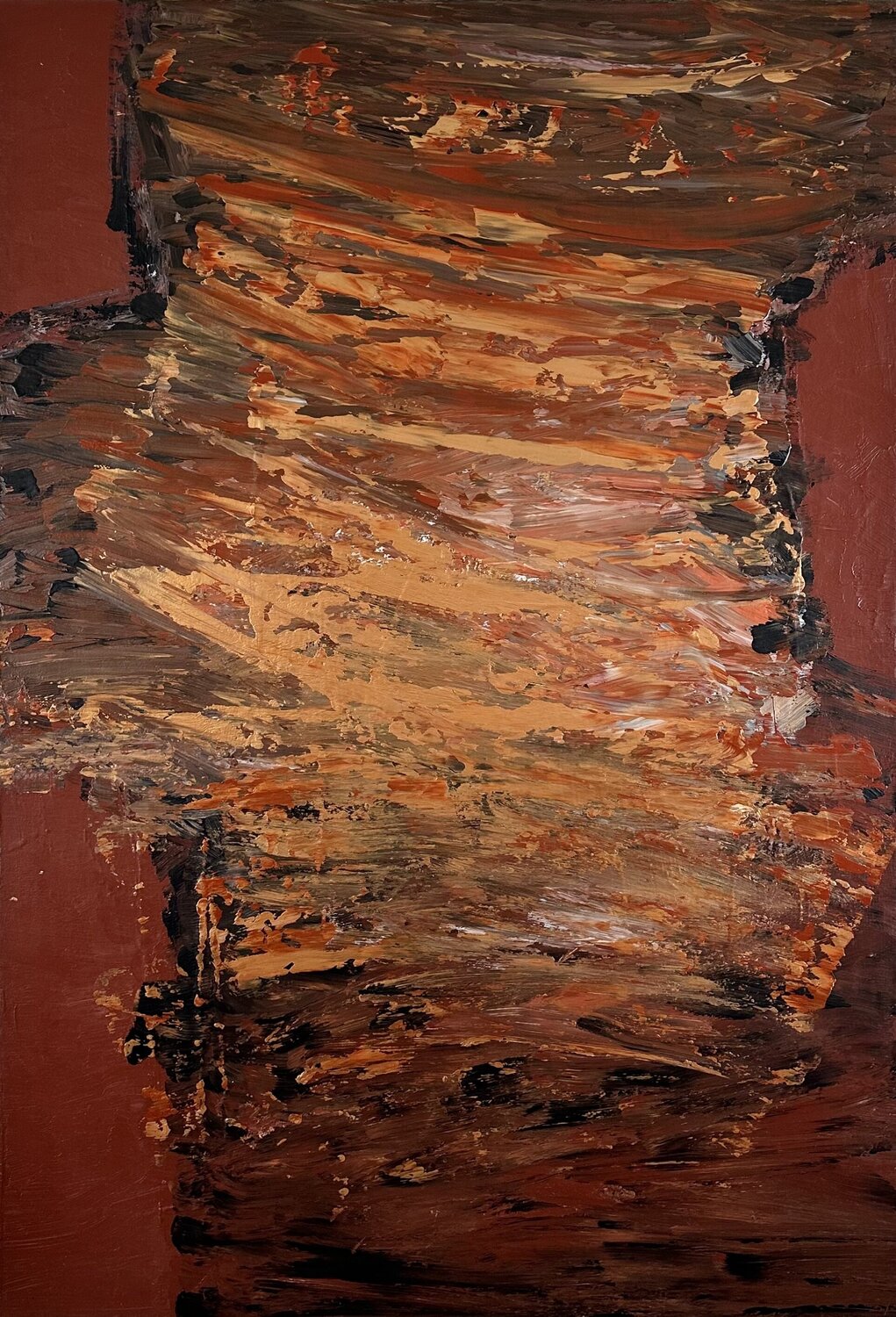 Fiery Strata 2401 Klara Gunnlaugsdottir Original painting for sale