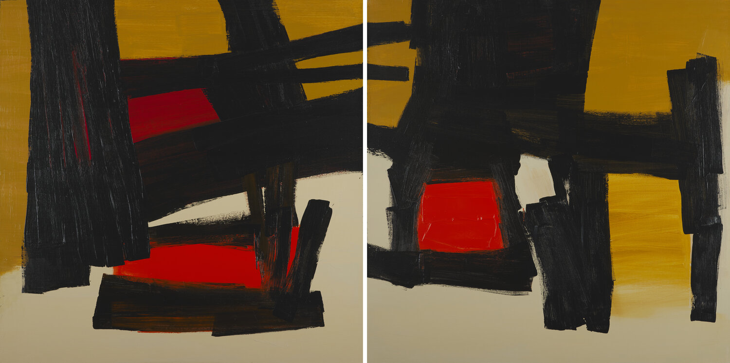 Warm and Cool (Diptych) Klara Gunnlaugsdottir Original painting for sale