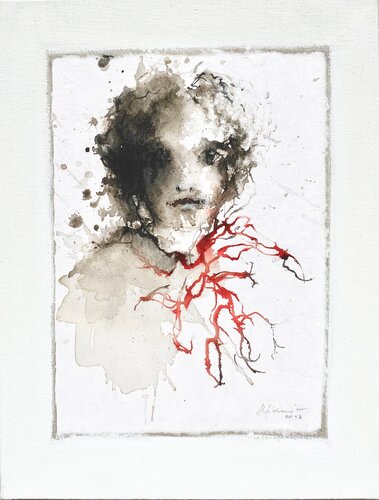 "PERSONNAGE A FLEURS " 2023 by Hanna Sidorowicz, Painting for Sale on Select