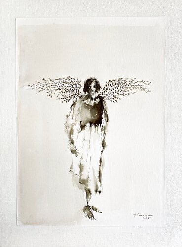 " FILLE A FLEURS " 2025 by Hanna Sidorowicz, Painting for Sale on Select