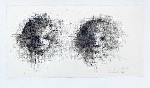 DOUBLE PORTRAIT, 2019 by Hanna Sidorowicz, Painting for Sale on Select
