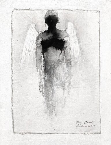black angel , 2023 by Hanna Sidorowicz, Painting for Sale on Select