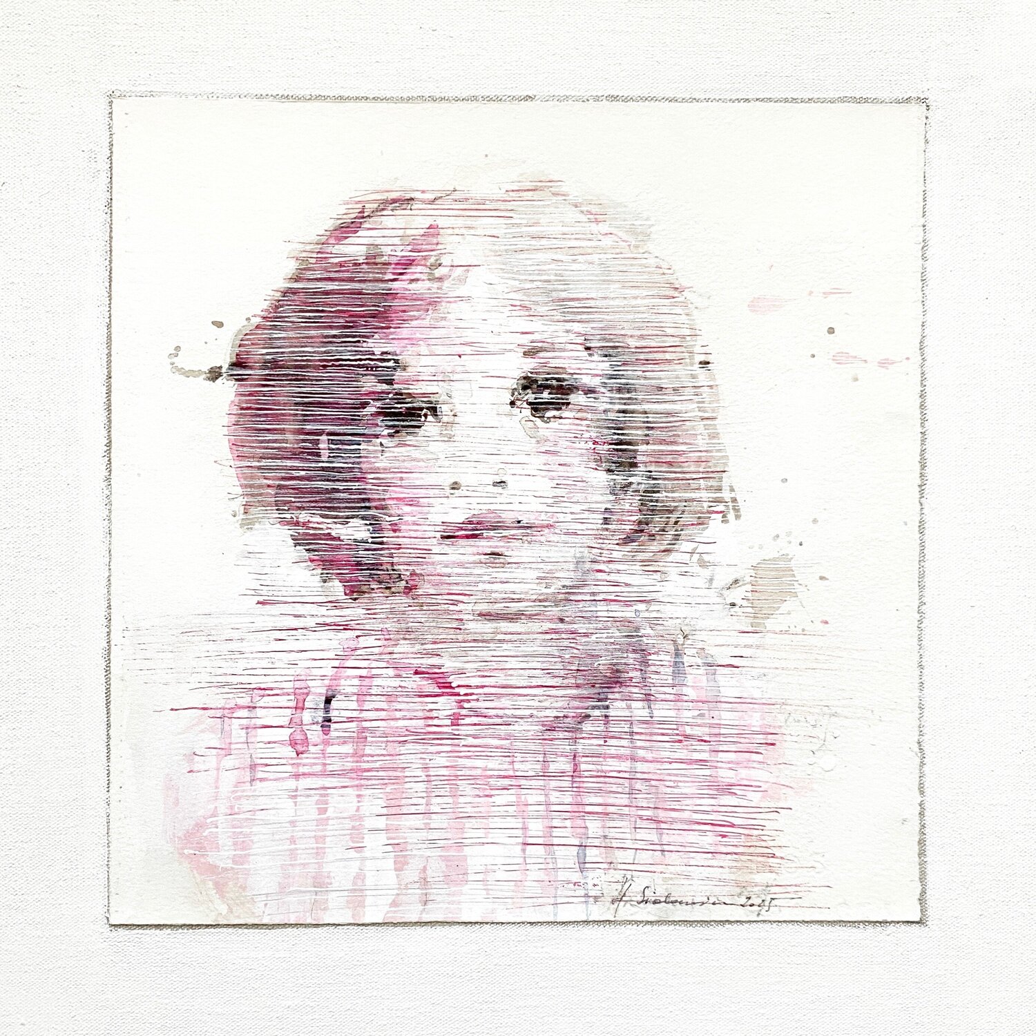 PORTRAIT ROSE , 2025 Hanna Sidorowicz Original painting for sale