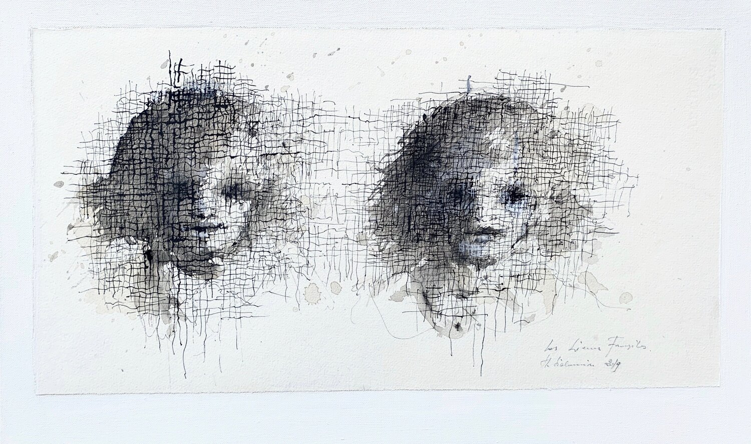 DOUBLE PORTRAIT, 2019 Hanna Sidorowicz Original painting for sale