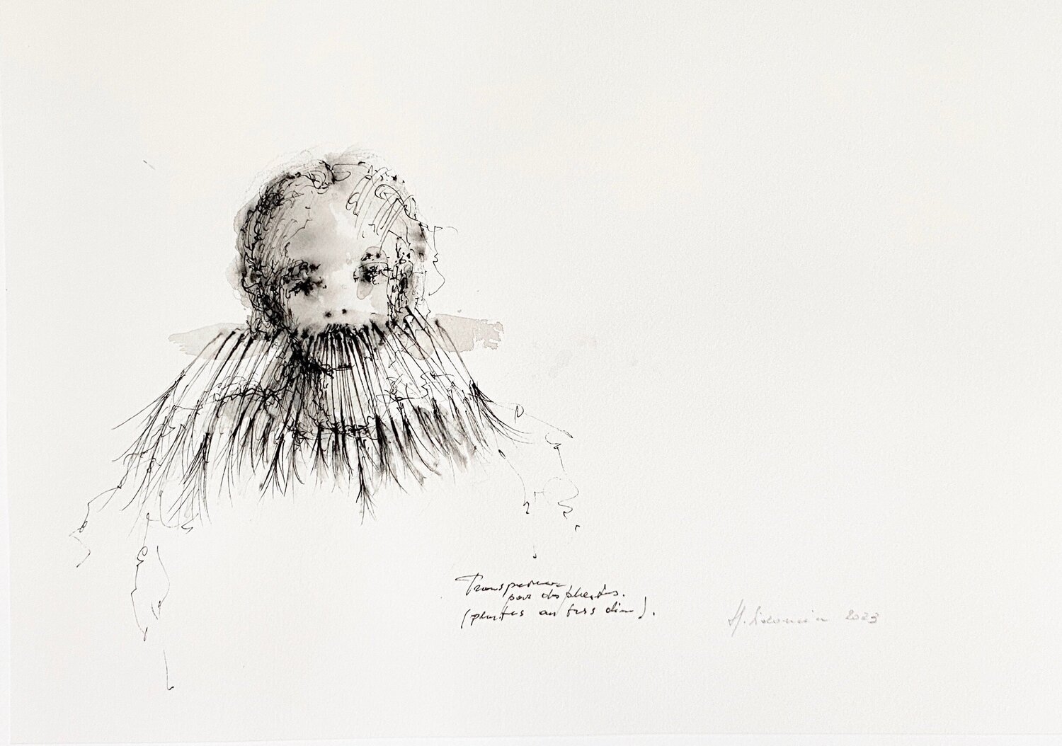 " Porteur de rêve " Hanna Sidorowicz Drawing for sale