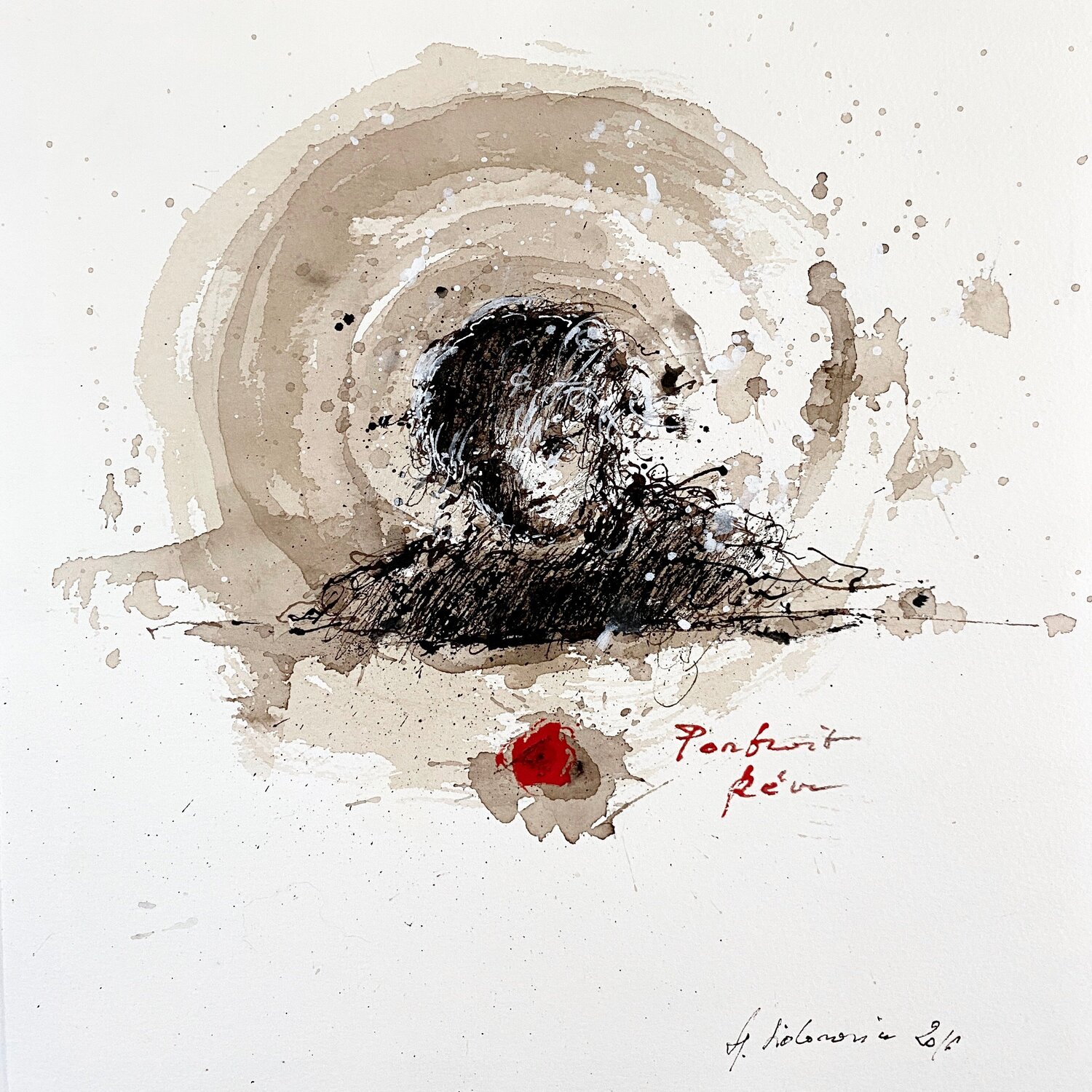 "Rêve, 2016" Hanna Sidorowicz Drawing for sale