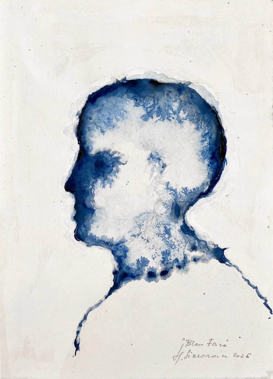 PORTRAIT BLEU , 2026 Hanna Sidorowicz Drawing for sale