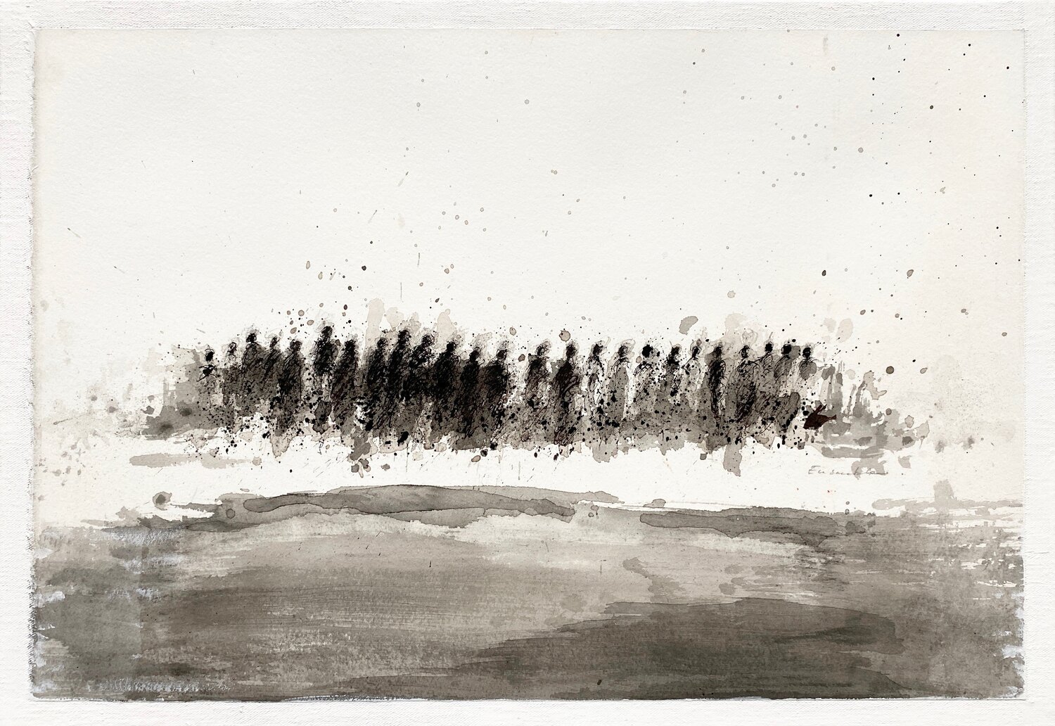 LES MIGRANTS, 2026 Hanna Sidorowicz Original painting for sale