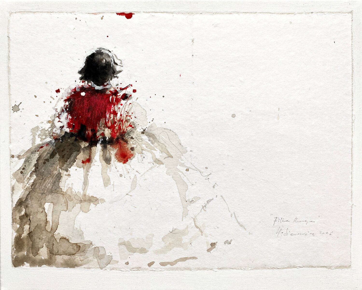 "FILLE ROUGE " 2026 Hanna Sidorowicz Original painting for sale