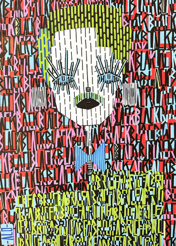Man + Moustache by ALO, Painting for Sale on Select