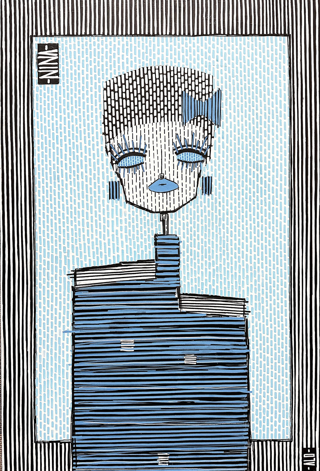 Blue Nina ALO Original painting for sale