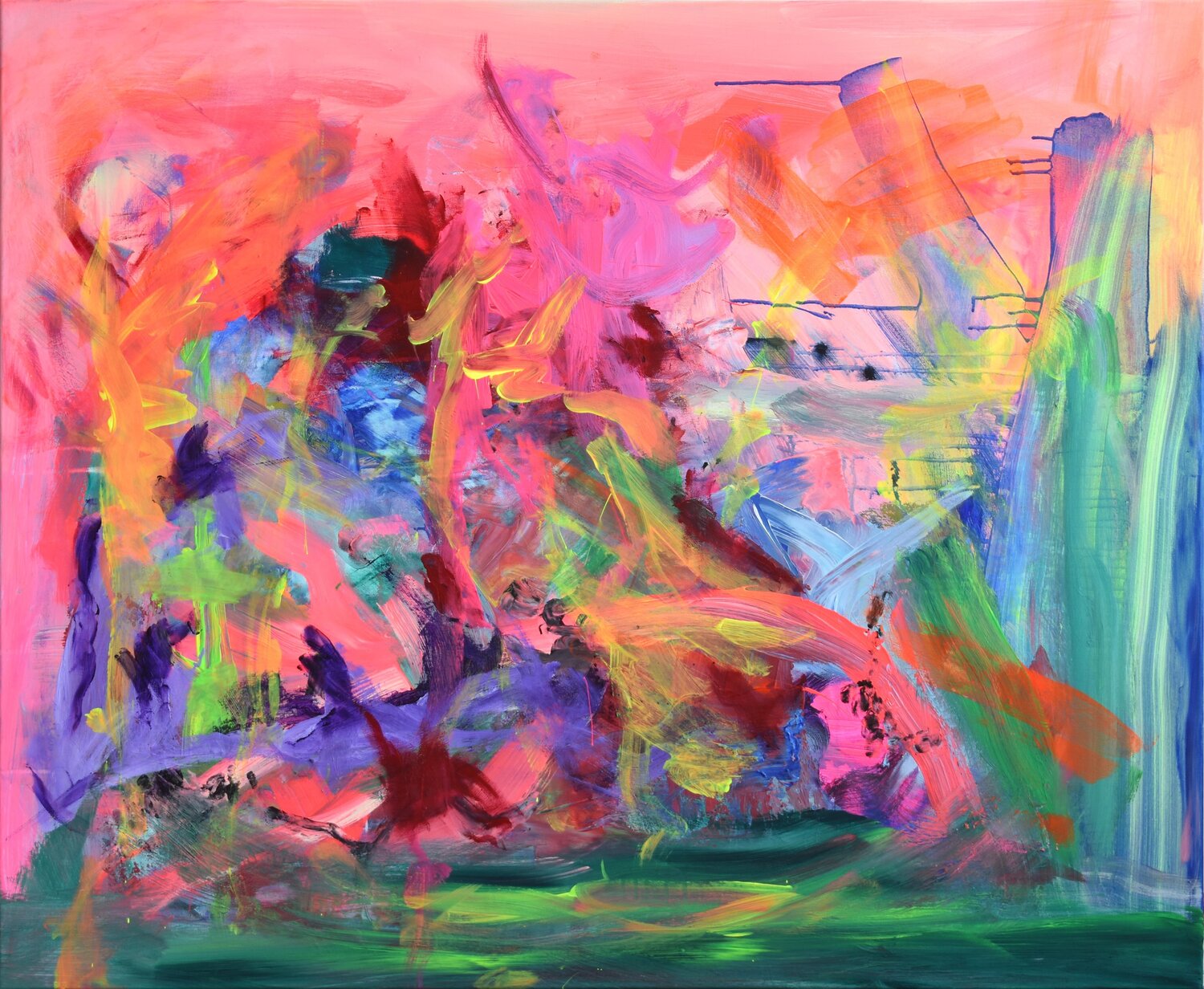 Lake Day Sebastian Merk Original painting for sale