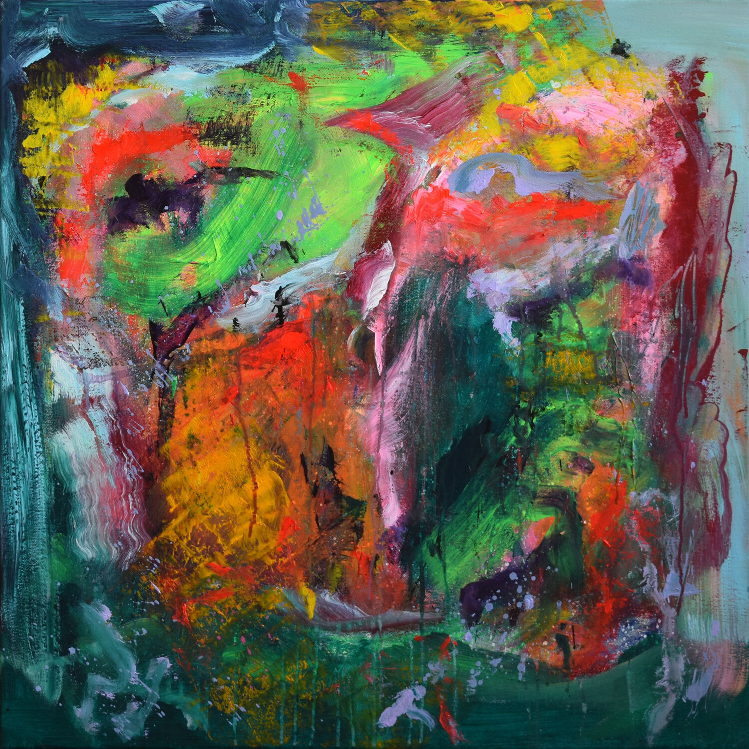 Forest Fire Sebastian Merk Original painting for sale