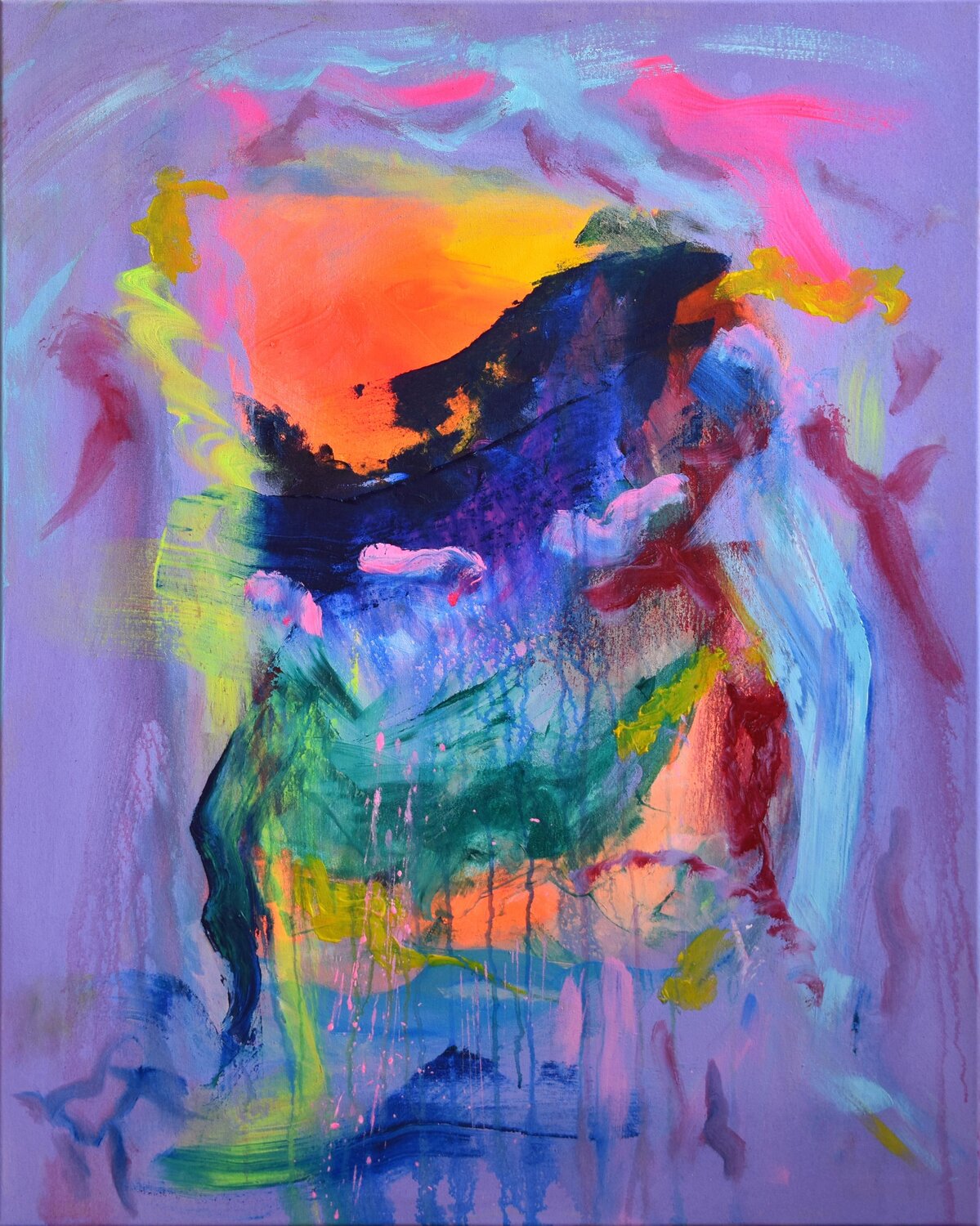 In the Clouds Sebastian Merk Original painting for sale