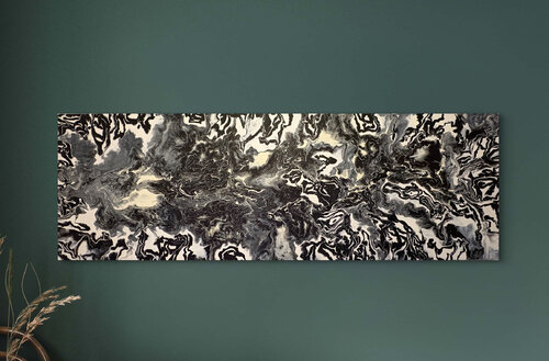 Schwarzer Fluss by Simone Hähner, Painting for Sale on Select