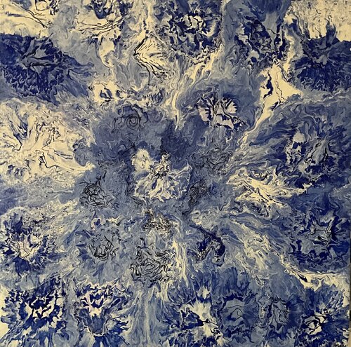 Blaue Kraft II by Simone Hähner, Painting for Sale on Select