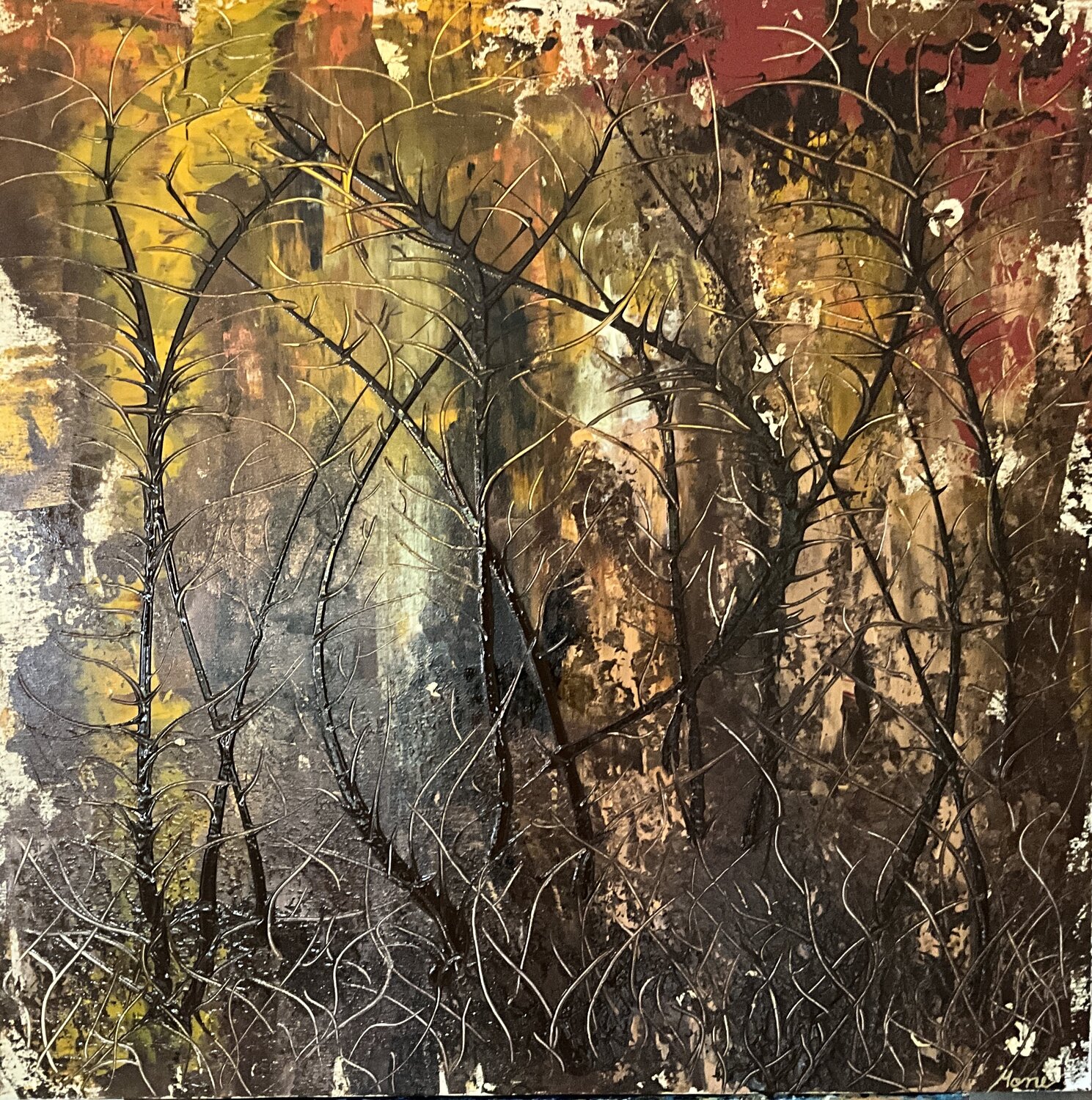 Mysterious Autumn Simone Hähner Original painting for sale
