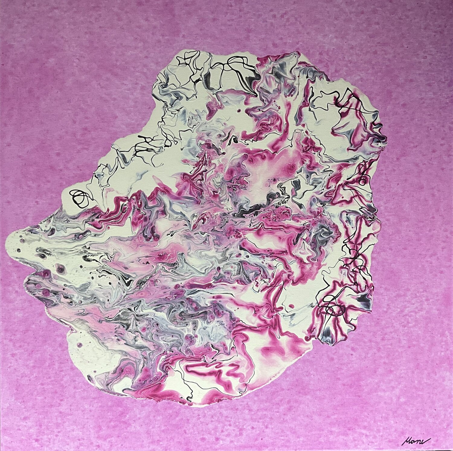 Pink Bloom Simone Hähner Original painting for sale