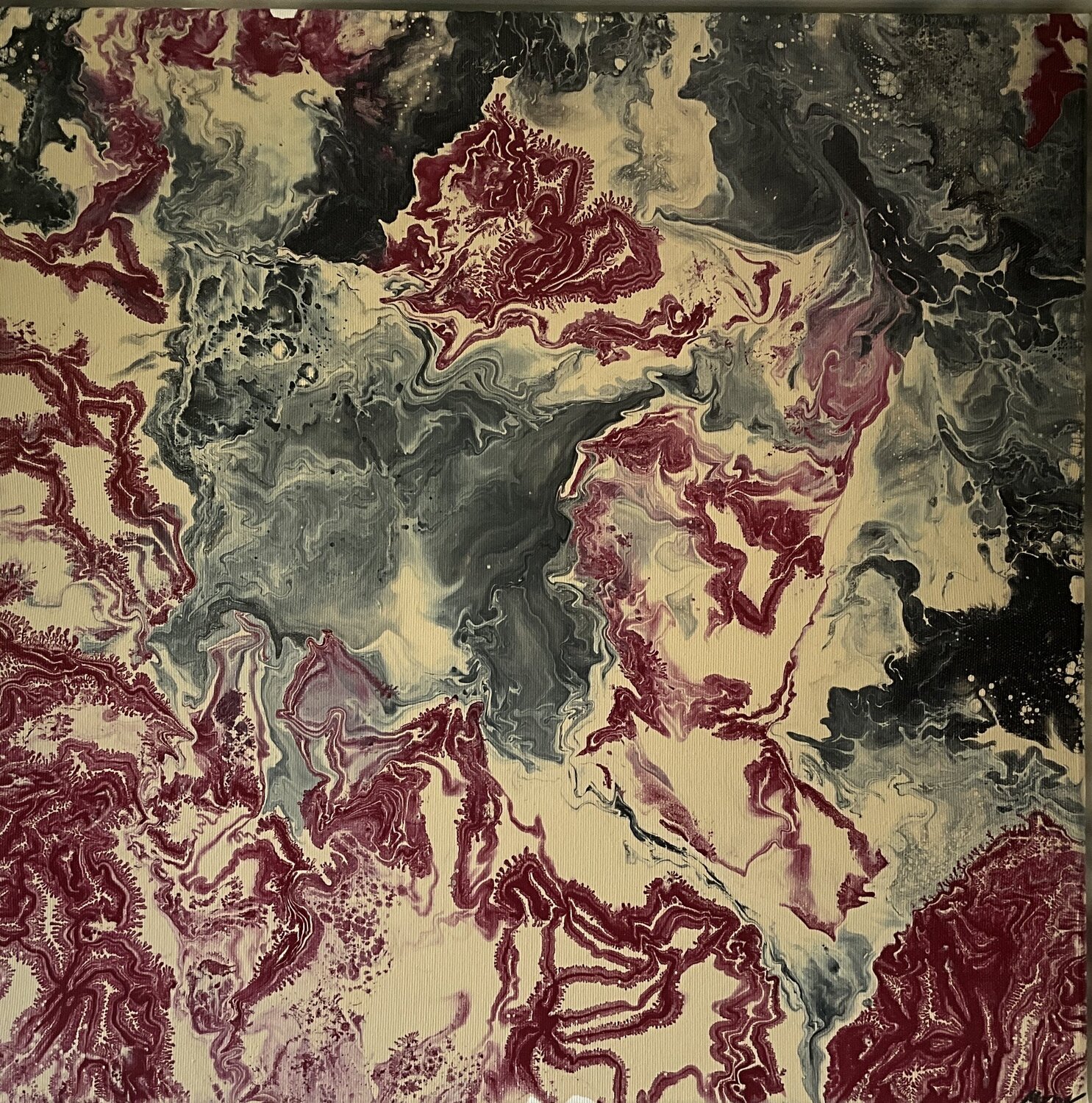 Roter Meridian Simone Hähner Original painting for sale