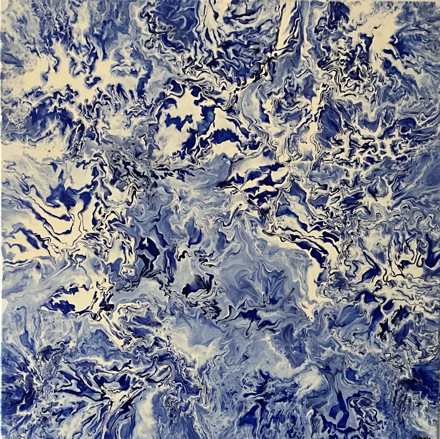 Blaue Kraft I Simone Hähner Original painting for sale