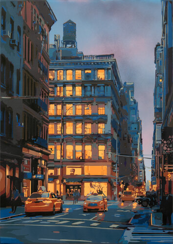 New York City Nightlights by Marco Barberio, Painting for Sale on Select