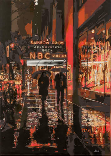 New York in the Rain by Marco Barberio, Painting for Sale on Select