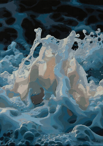 wave and foam by Marco Barberio, Painting for Sale on Select