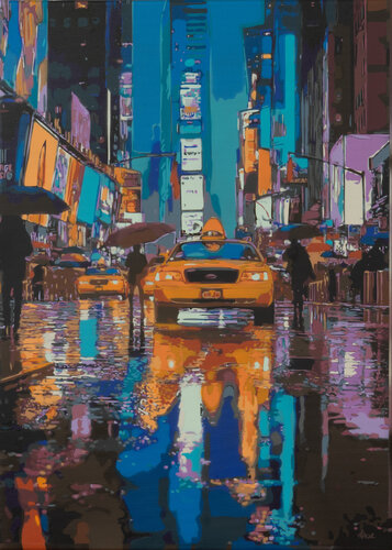 New York City Rain 15 by Marco Barberio, Painting for Sale on Select