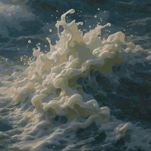 Little wave by Marco Barberio, Painting for Sale on Select