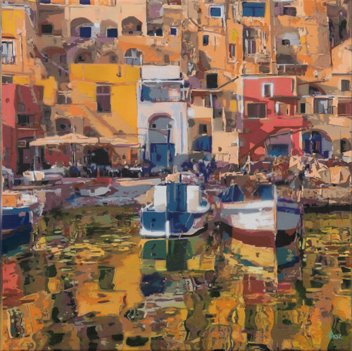 Golden Procida by Marco Barberio, Painting for Sale on Select