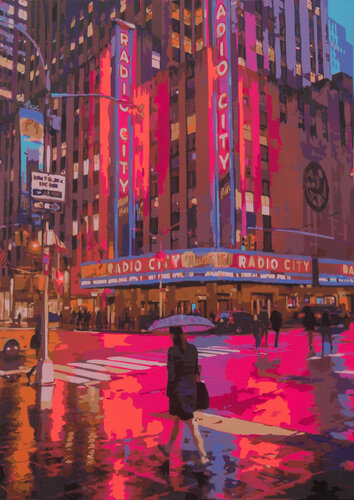 Radio City Music Hall by Marco Barberio, Painting for Sale on Select