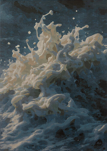 wave #5 by Marco Barberio, Painting for Sale on Select